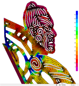 Laser cut stainless steel plate tiki figure