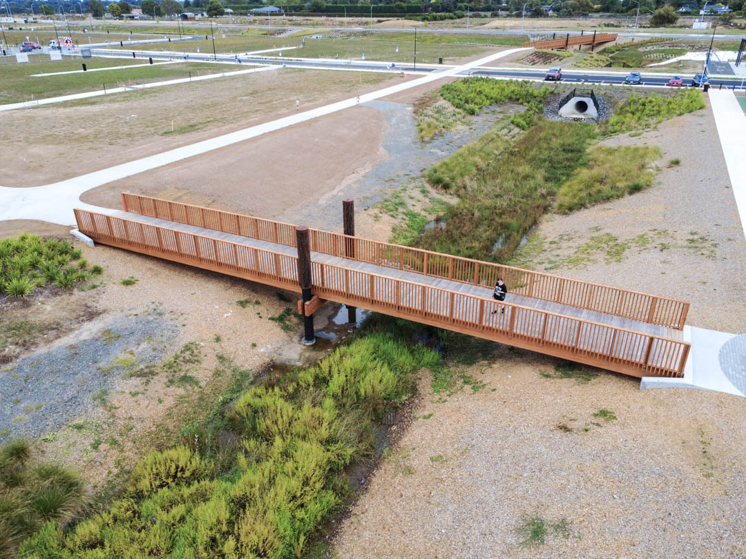 Bridleways Bridge from the air
