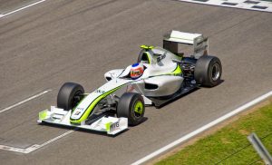 The 2009 Brawn GP car. DCSS aerodynamics engineer Peter Coysh worked on this car.