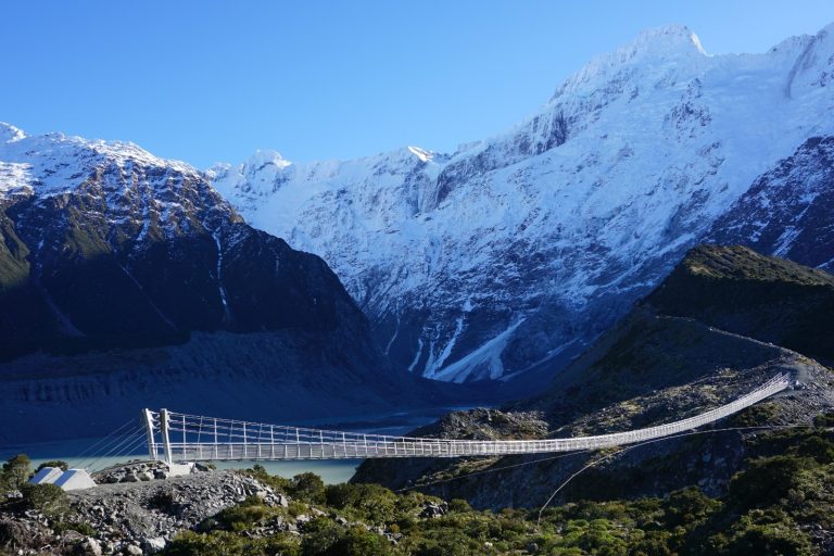 Aoraki Mt Cook Hooker Valley Suspension Bridge